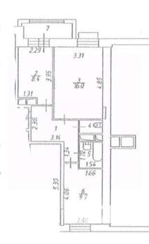 2-к квартира, вторичка, 45м2, 6/8 этаж