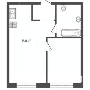 1-к квартира, вторичка, 32м2, 6/9 этаж