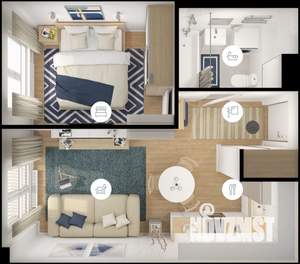 1-к квартира, вторичка, 33м2, 5/9 этаж
