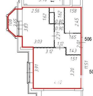 1-к квартира, вторичка, 38м2, 8/8 этаж