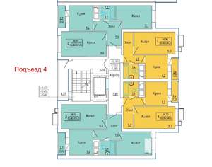 2-к квартира, строящийся дом, 51м2, 3/5 этаж