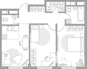 2-к квартира, строящийся дом, 33м2, 4/14 этаж
