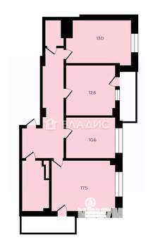 3-к квартира, вторичка, 78м2, 7/24 этаж