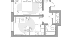 2-к квартира, вторичка, 45м2, 20/24 этаж