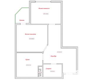 2-к квартира, вторичка, 58м2, 8/10 этаж