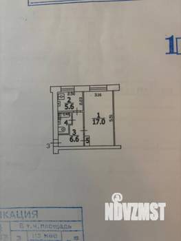 1-к квартира, вторичка, 33м2, 1/4 этаж