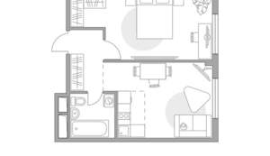 3-к квартира, строящийся дом, 56м2, 12/14 этаж