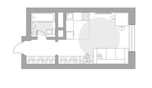 Студия квартира, вторичка, 24м2, 15/23 этаж