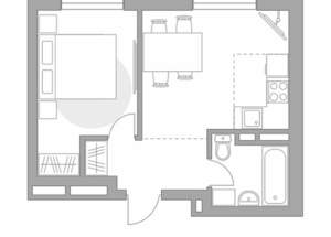 2-к квартира, строящийся дом, 32м2, 6/14 этаж