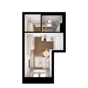 Студия квартира, вторичка, 22м2, 1/9 этаж