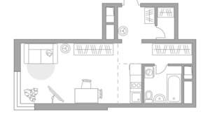 Студия квартира, вторичка, 29м2, 10/14 этаж