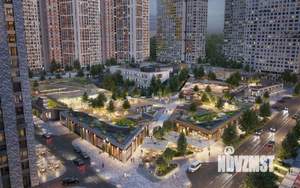 1-к квартира, строящийся дом, 42м2, 28/30 этаж