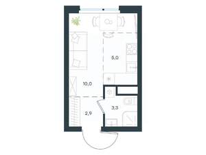 Студия квартира, вторичка, 21м2, 3/15 этаж