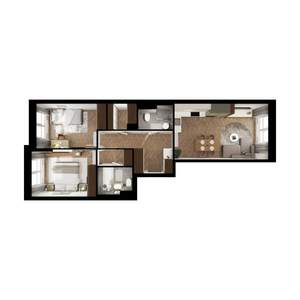 2-к квартира, вторичка, 65м2, 8/9 этаж