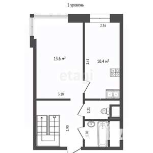 3-к квартира, вторичка, 74м2, 43/44 этаж