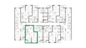1-к квартира, вторичка, 47м2, 5/9 этаж