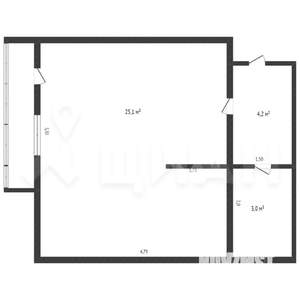 1-к квартира, вторичка, 33м2, 9/10 этаж