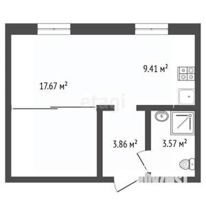 1-к квартира, вторичка, 35м2, 2/25 этаж