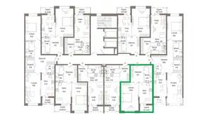 1-к квартира, вторичка, 48м2, 6/9 этаж