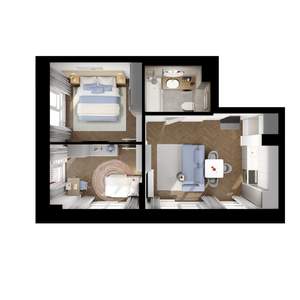 2-к квартира, вторичка, 42м2, 6/9 этаж