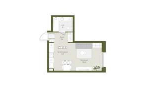 Студия квартира, вторичка, 29м2, 1/8 этаж