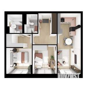 2-к квартира, вторичка, 57м2, 7/9 этаж