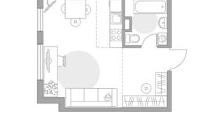 Студия квартира, строящийся дом, 29м2, 1/14 этаж