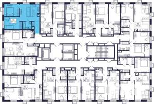 2-к квартира, строящийся дом, 49м2, 13/28 этаж