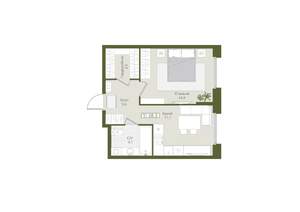 1-к квартира, вторичка, 38м2, 2/8 этаж