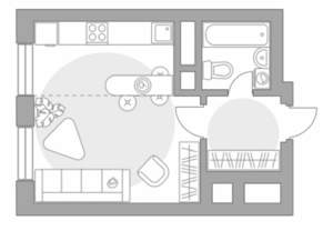 Студия квартира, вторичка, 26м2, 19/23 этаж