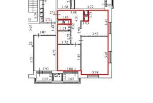 2-к квартира, вторичка, 54м2, 23/32 этаж