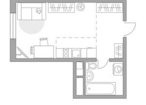 Студия квартира, строящийся дом, 24м2, 12/14 этаж