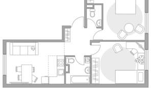 3-к квартира, строящийся дом, 58м2, 2/14 этаж