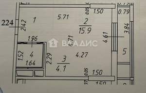 1-к квартира, вторичка, 30м2, 22/28 этаж