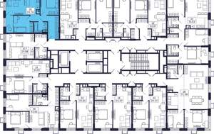 2-к квартира, строящийся дом, 56м2, 8/28 этаж