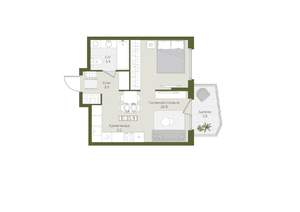 1-к квартира, вторичка, 36м2, 2/8 этаж