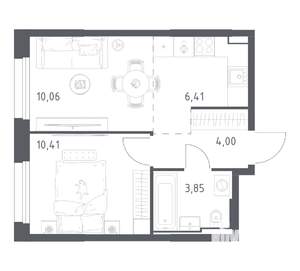 1-к квартира, вторичка, 35м2, 16/24 этаж