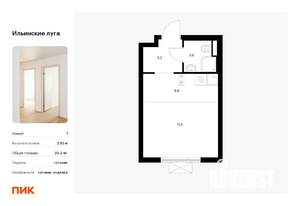 Студия квартира, вторичка, 23м2, 8/9 этаж