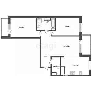 3-к квартира, вторичка, 107м2, 5/18 этаж