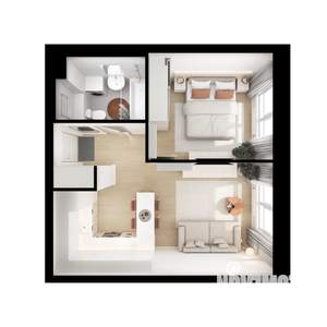 1-к квартира, вторичка, 36м2, 6/9 этаж