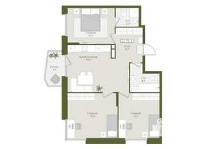 3-к квартира, вторичка, 75м2, 7/8 этаж