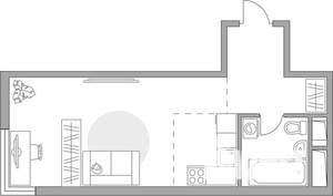 Студия квартира, вторичка, 27м2, 5/14 этаж