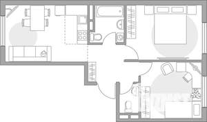 3-к квартира, строящийся дом, 52м2, 3/6 этаж