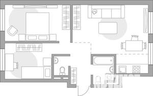 3-к квартира, строящийся дом, 60м2, 5/6 этаж