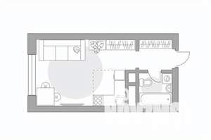Студия квартира, вторичка, 24м2, 2/25 этаж