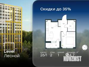 1-к квартира, вторичка, 35м2, 2/10 этаж