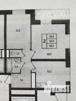 2-к квартира, вторичка, 53м2, 4/20 этаж