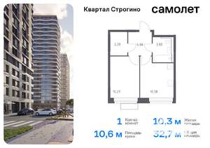 1-к квартира, вторичка, 33м2, 2/24 этаж