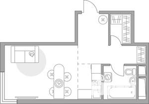 Студия квартира, строящийся дом, 28м2, 9/14 этаж