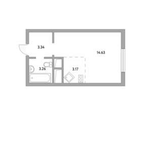 Студия квартира, вторичка, 24м2, 22/24 этаж